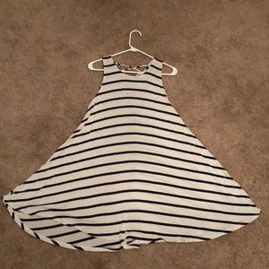 Navy and white stripped dress